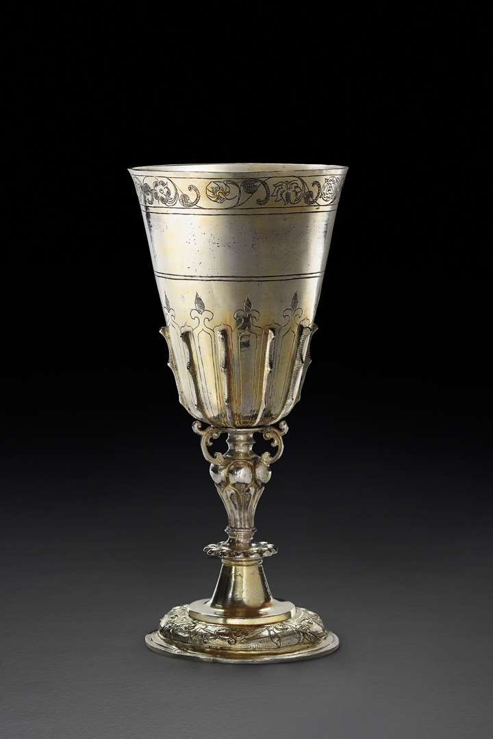 A silver gilt drinking cup